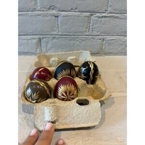 Czech Traditional Carved Eggs Handmade Vintage (5)